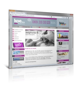 Webdesign, Joomla - koe48 Druckerei, Werbetechnik