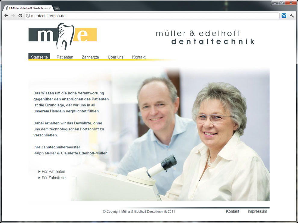 Webdesign Frankfurt - Website für Dentallabor